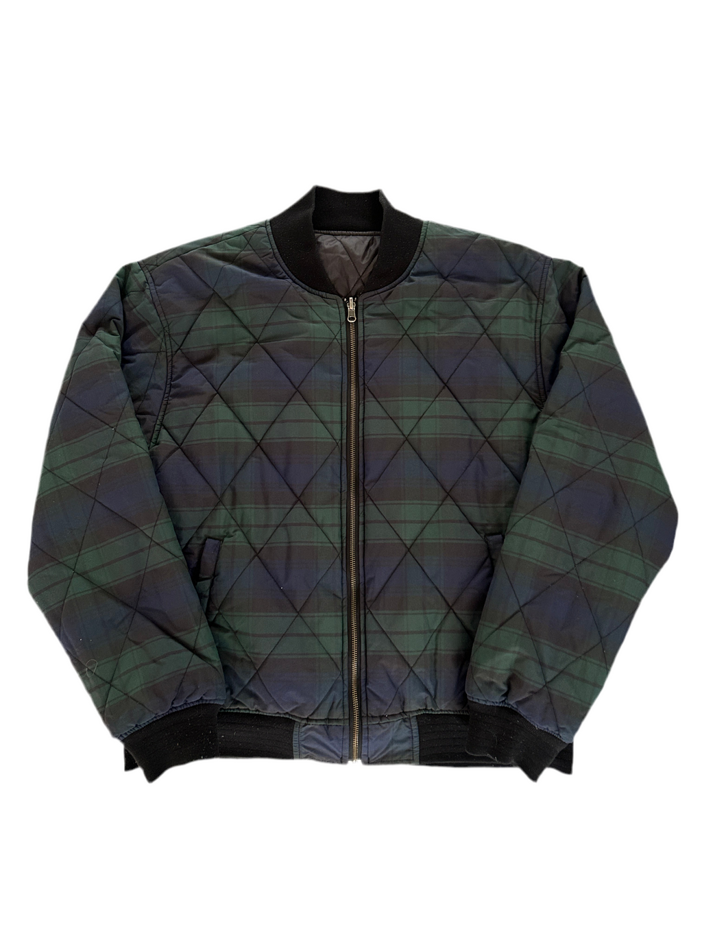 STÜSSY PLAID REVERSIBLE BOMBER JACKET (L)