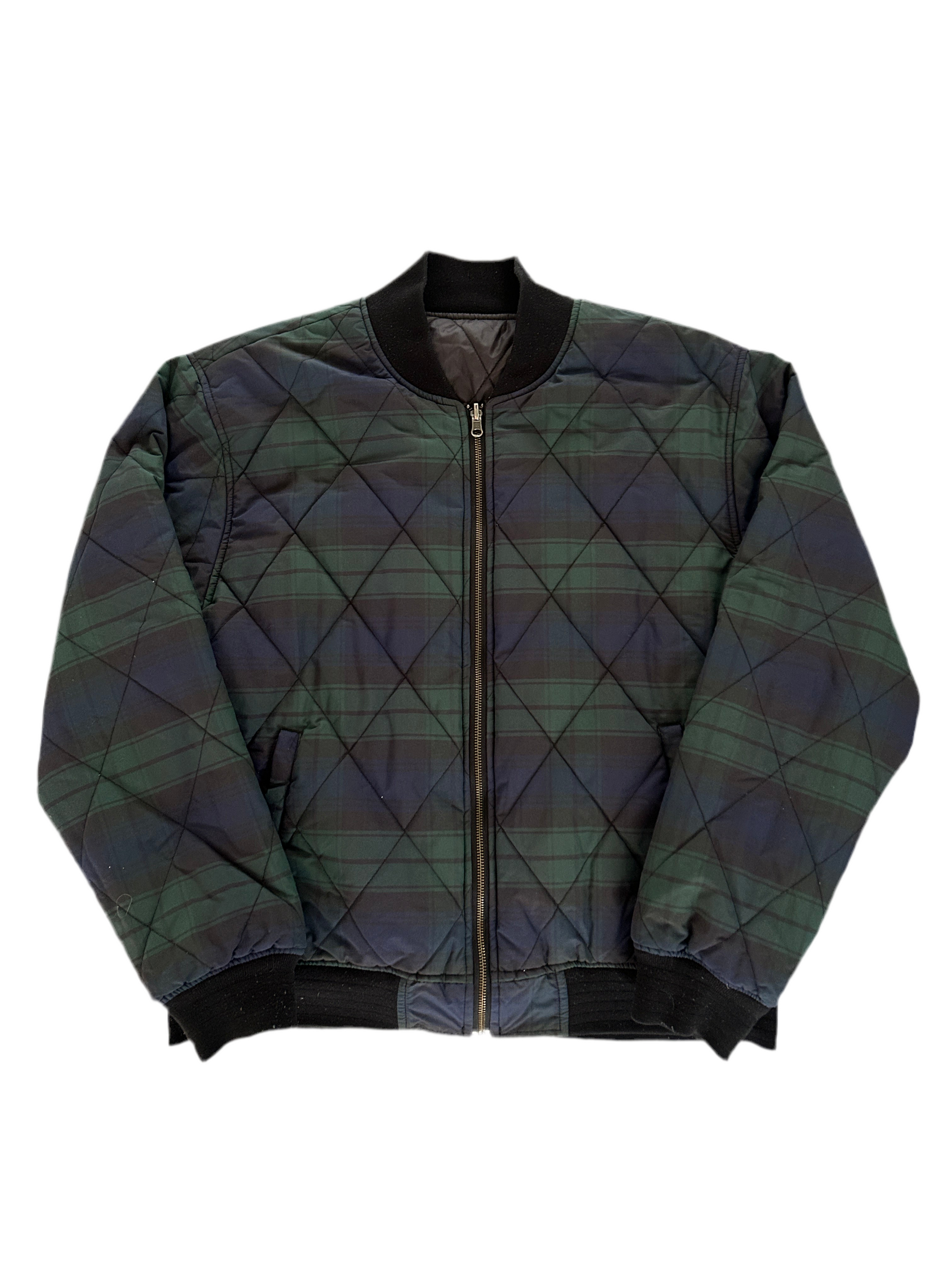 STÜSSY PLAID REVERSIBLE BOMBER JACKET (L)