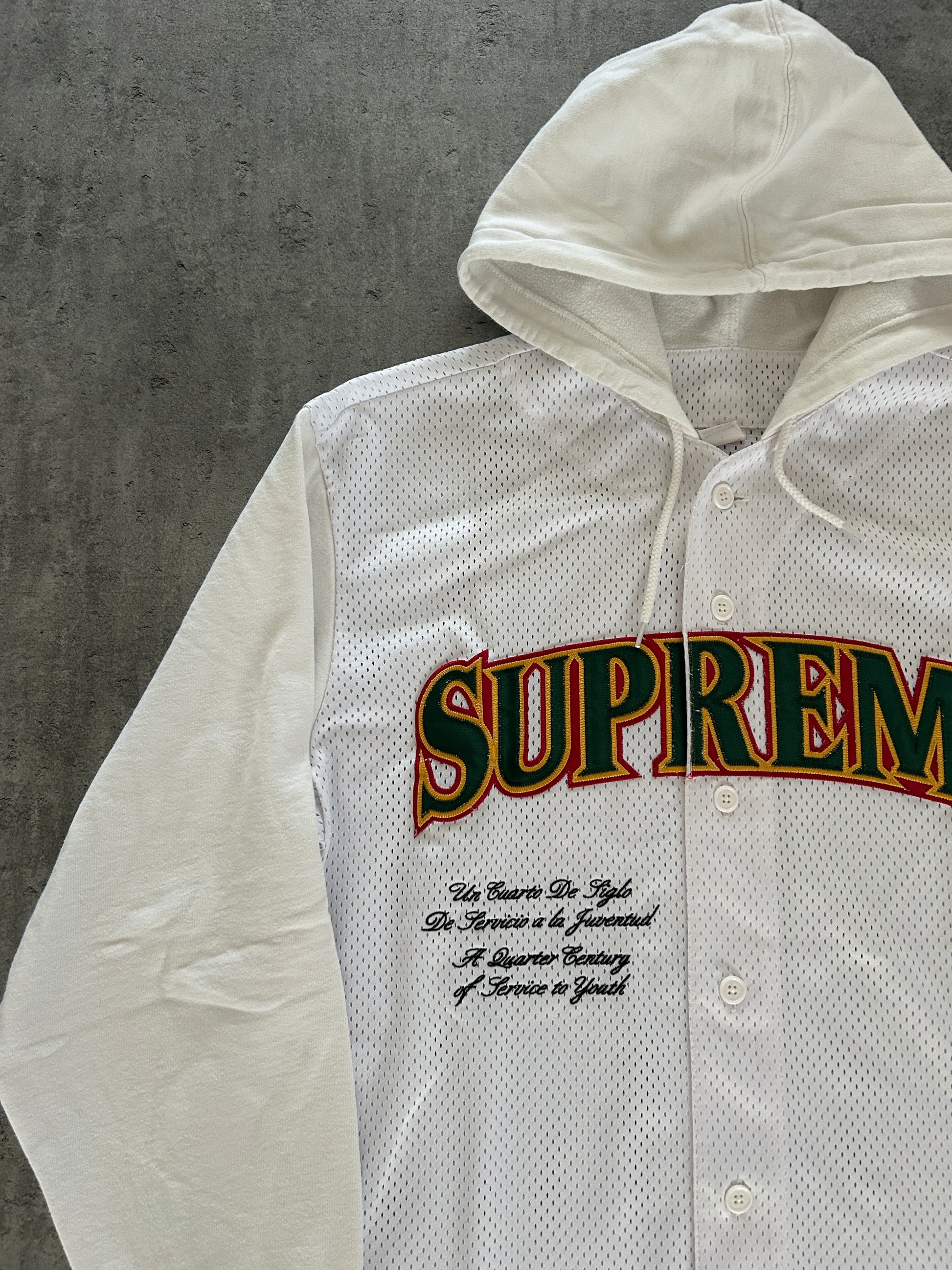 SUPREME MESH HOODIE JERSEY (L)