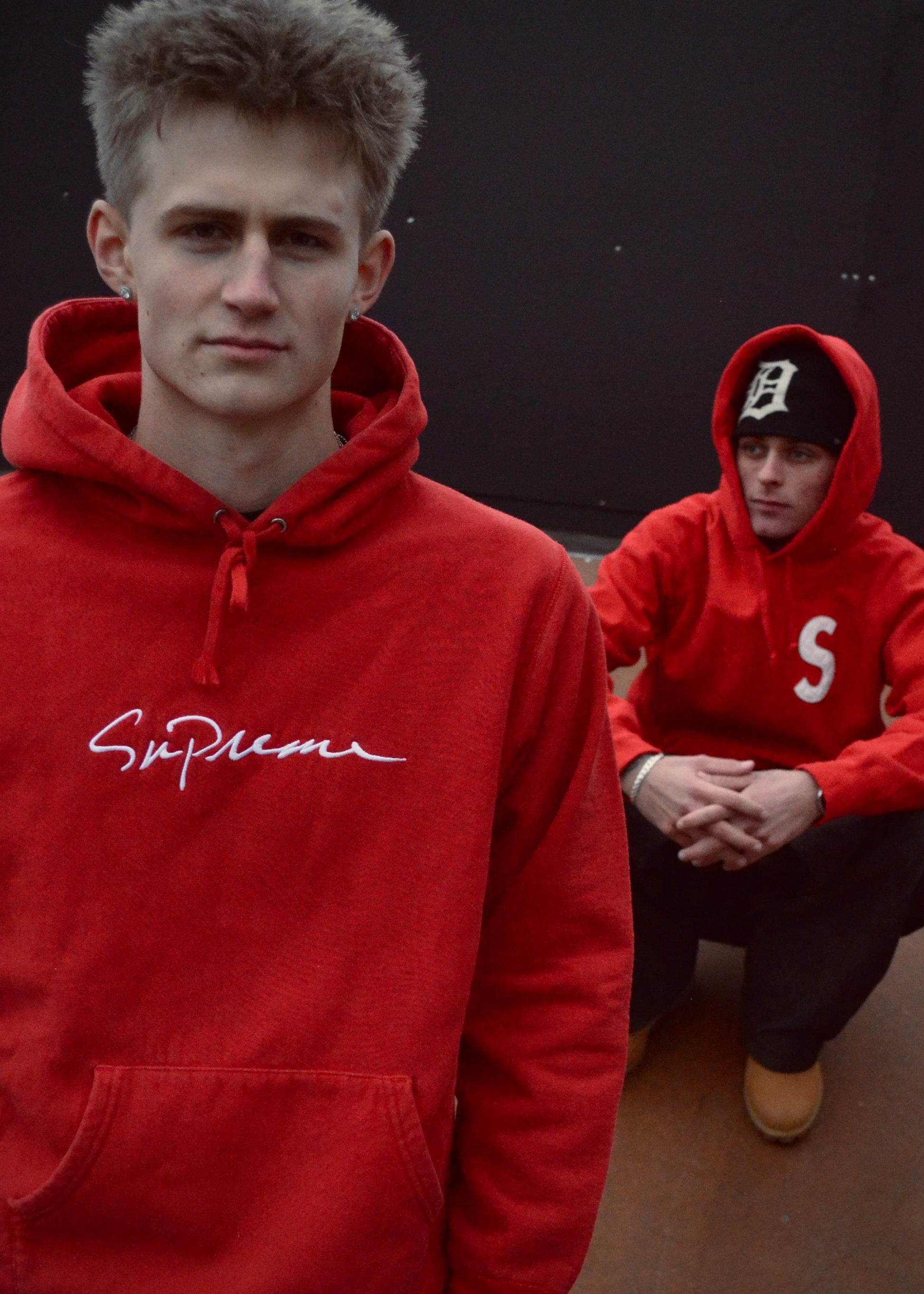 SUPREME S LOGO HOODIE (L)