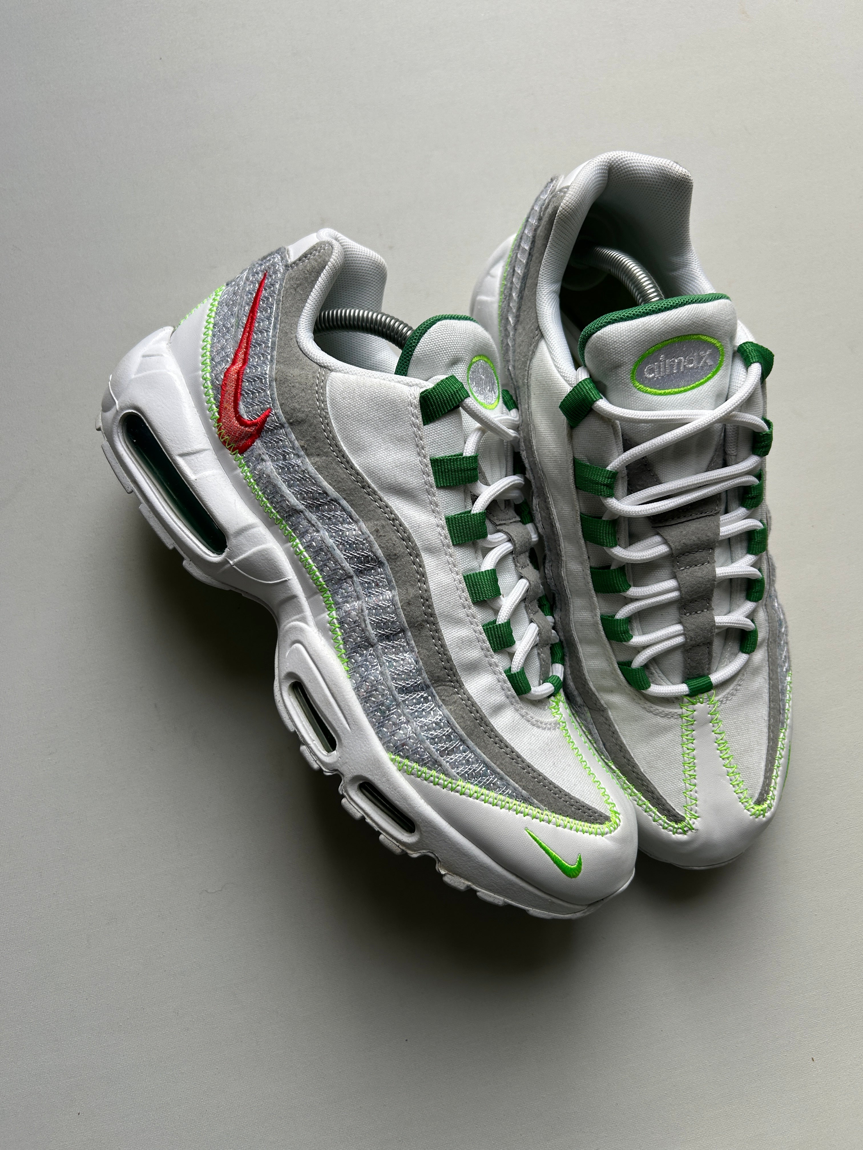 nike air max 95 nrg recycled jersey trainers in white