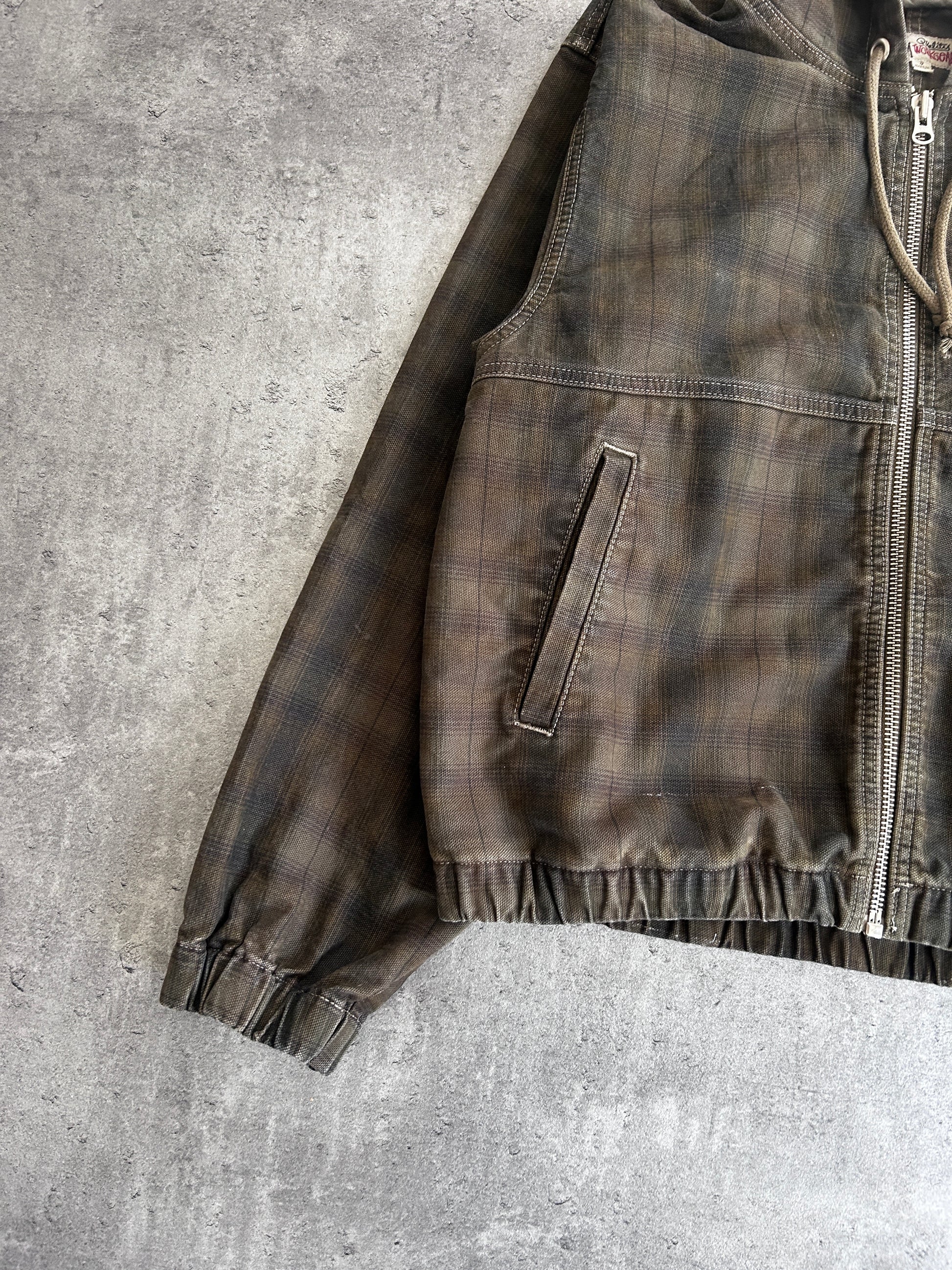 STÜSSY PLAID UNLINED WORK JACKET (S)
