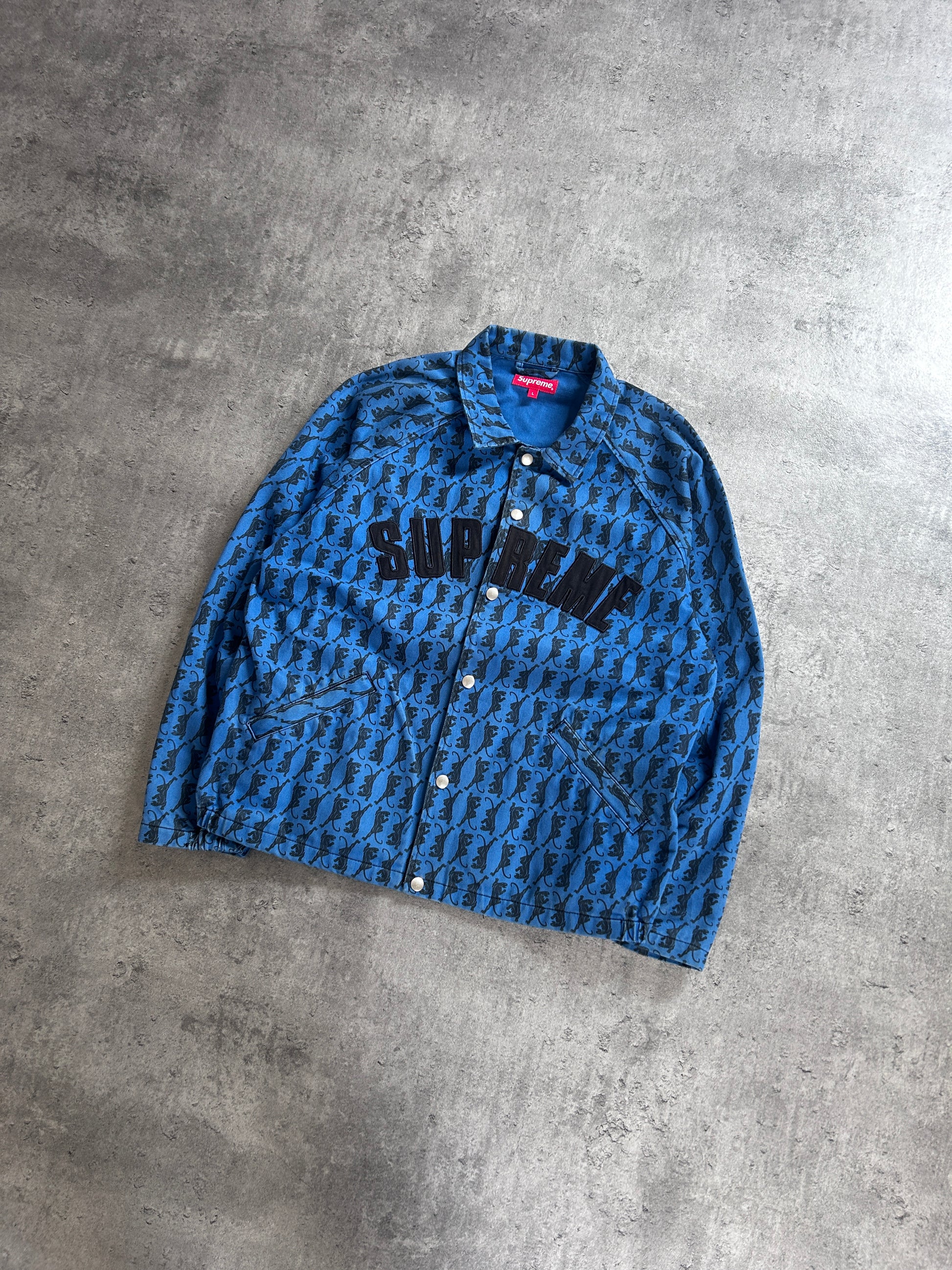 SUPREME TWILL JACKET “PANTHER BLUE” (L)