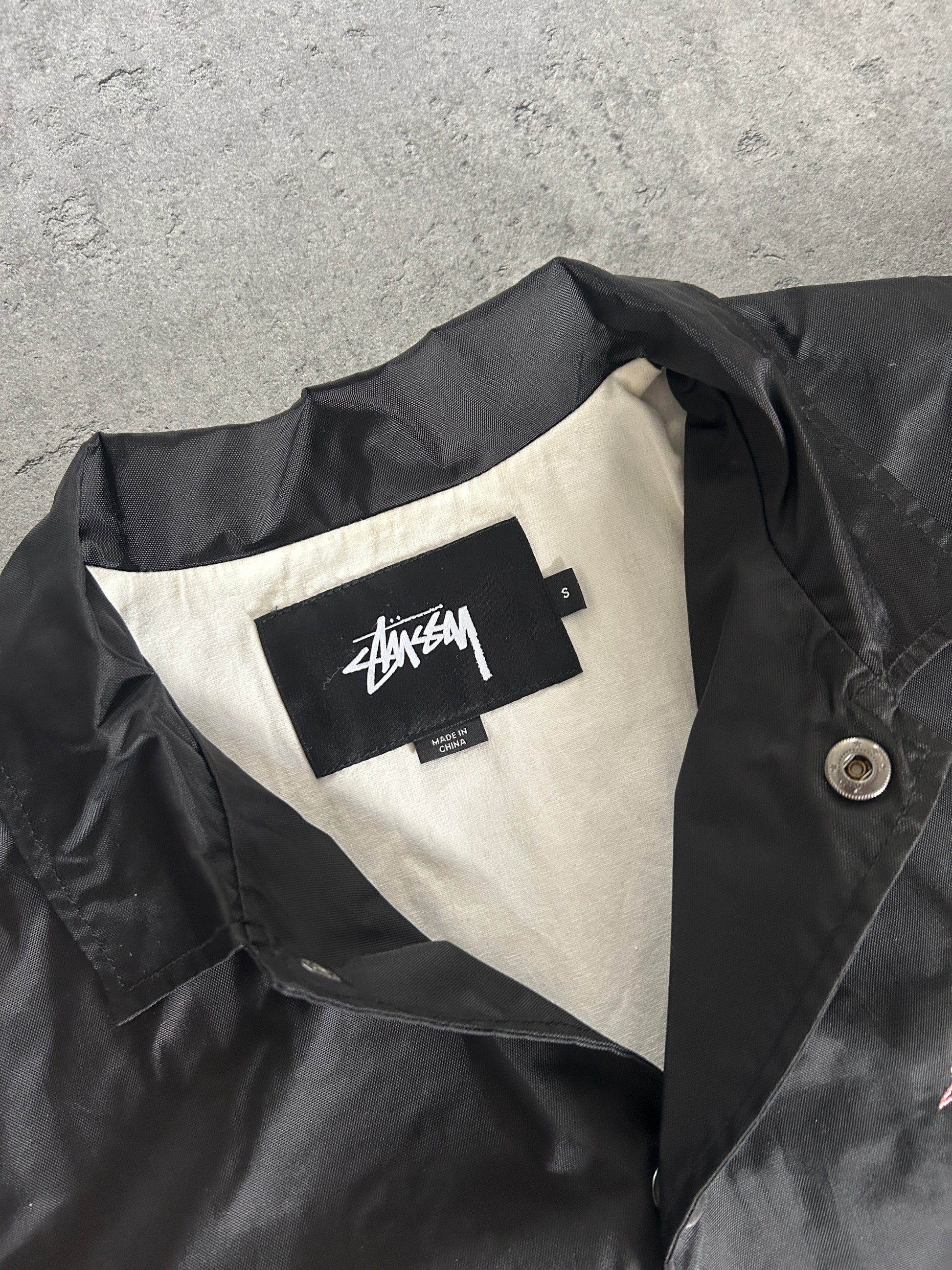 STÜSSY BLACK/PINK COACH JACKET (S)