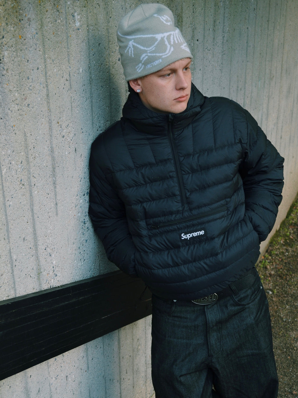 SUPREME MICRO DOWN PUFFER JACKET BLACK (M/L)