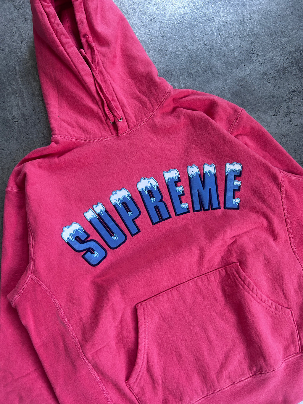 SUPREME ICE ARC HOODIE “BRIGHT CORAL” (M)