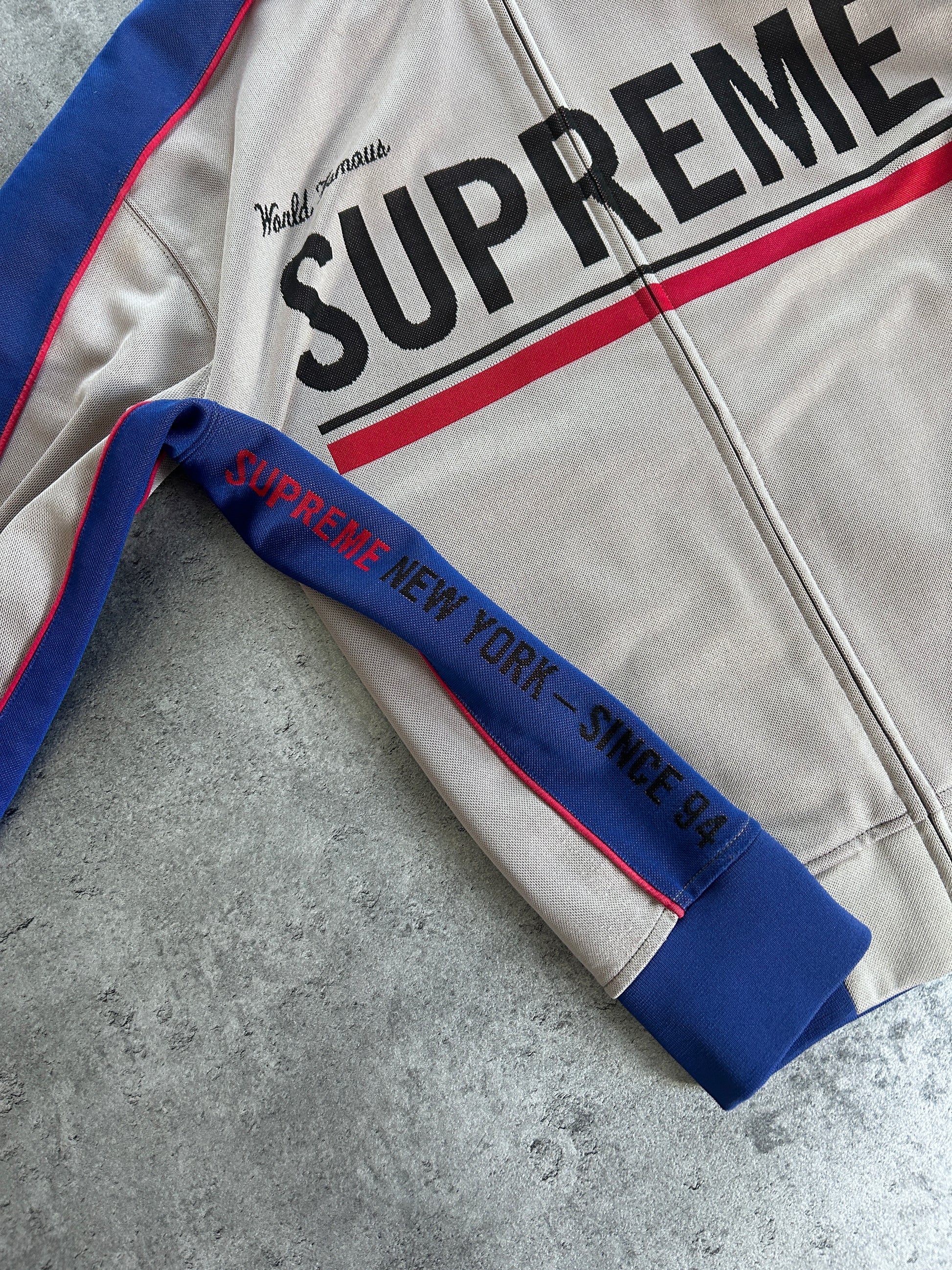 SUPREME PHONE NUMBER TRACK JACKET (L)