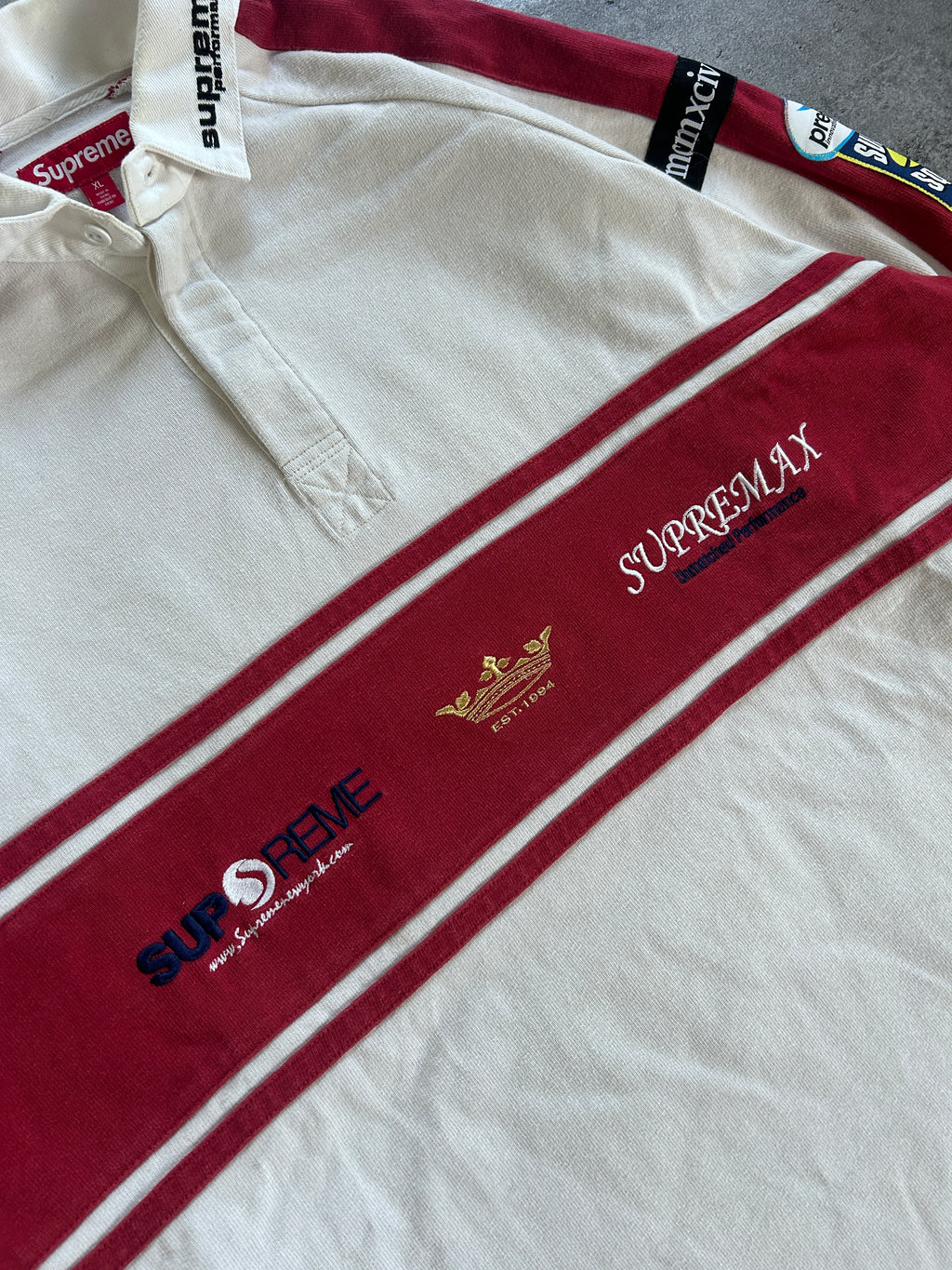 SUPREME CHEST STRIPE RUGBY POLO (XL)