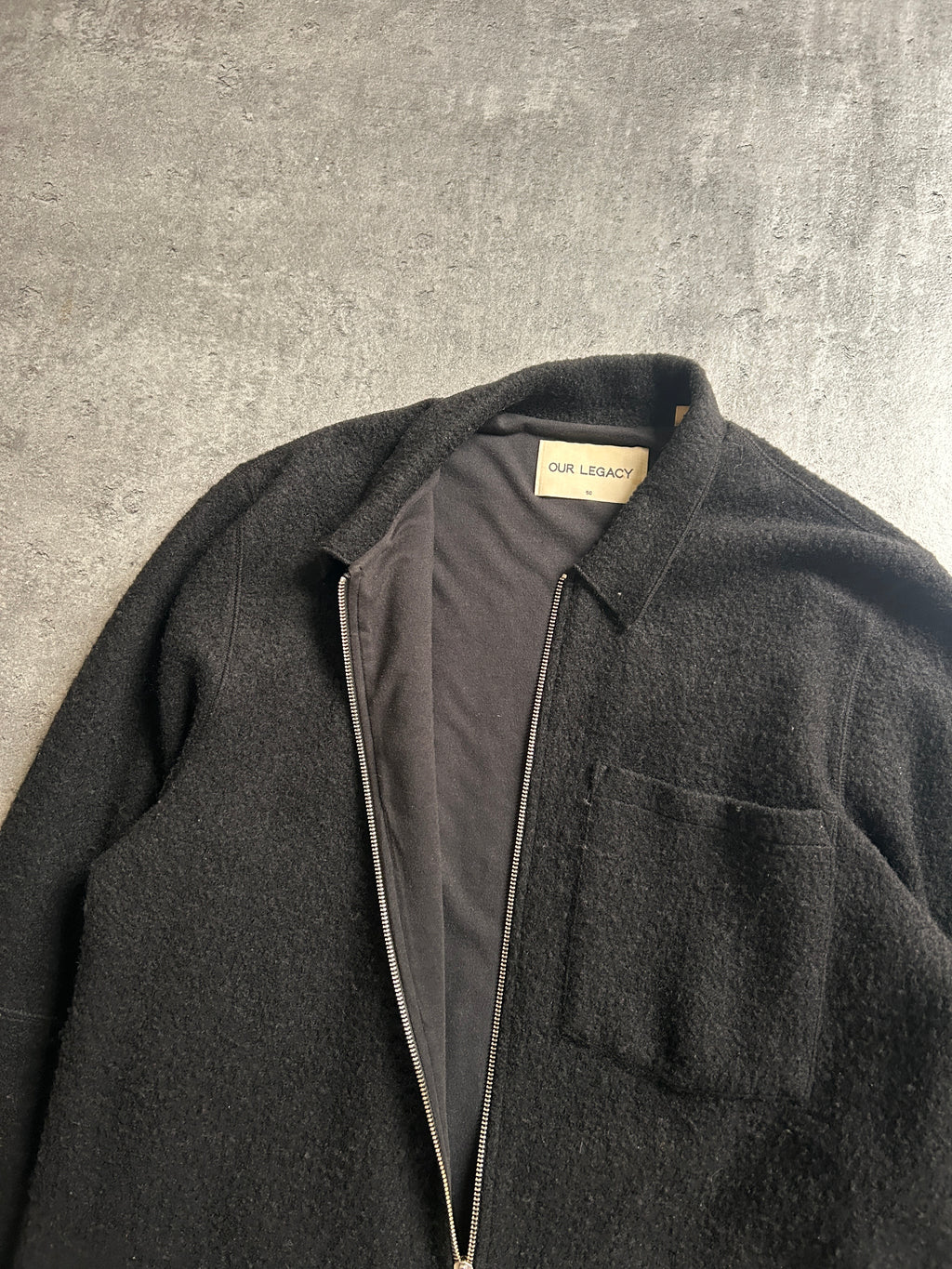 OUR LEGACY BLACK CURL OVERSHIRT (L)