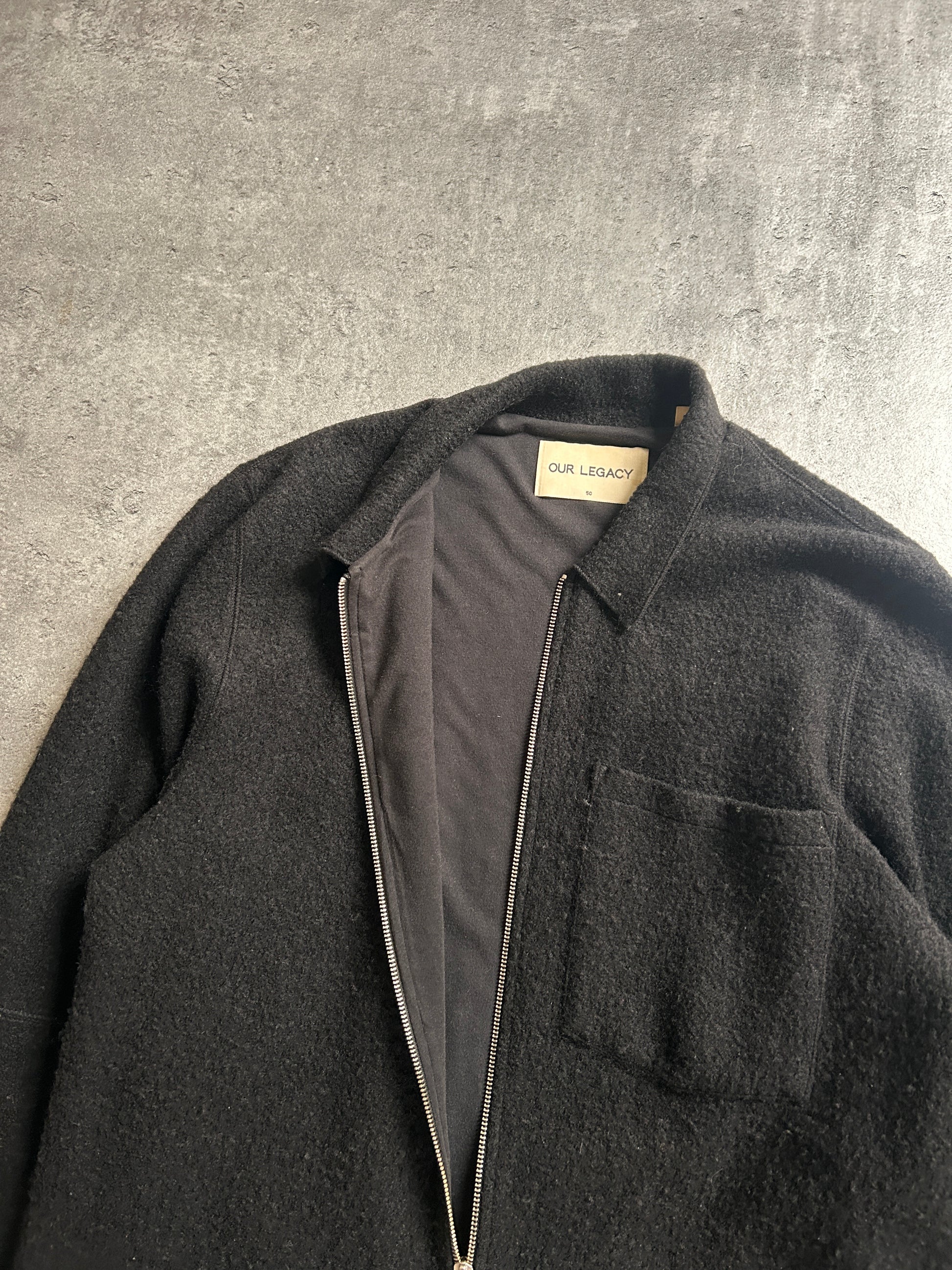OUR LEGACY BLACK CURL OVERSHIRT (L)