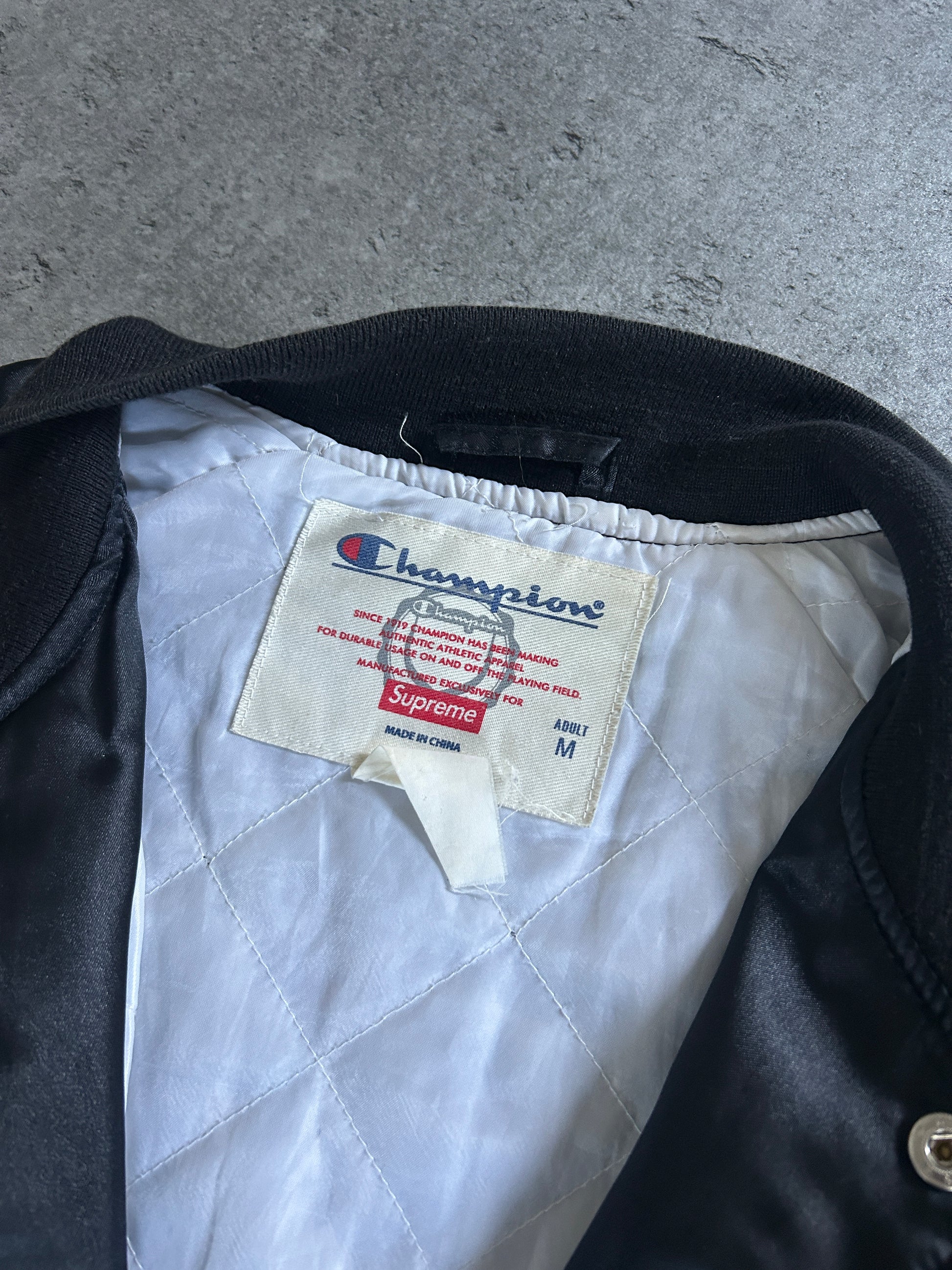 SUPREME X CHAMPION SATIN JACKET SS13 (S)