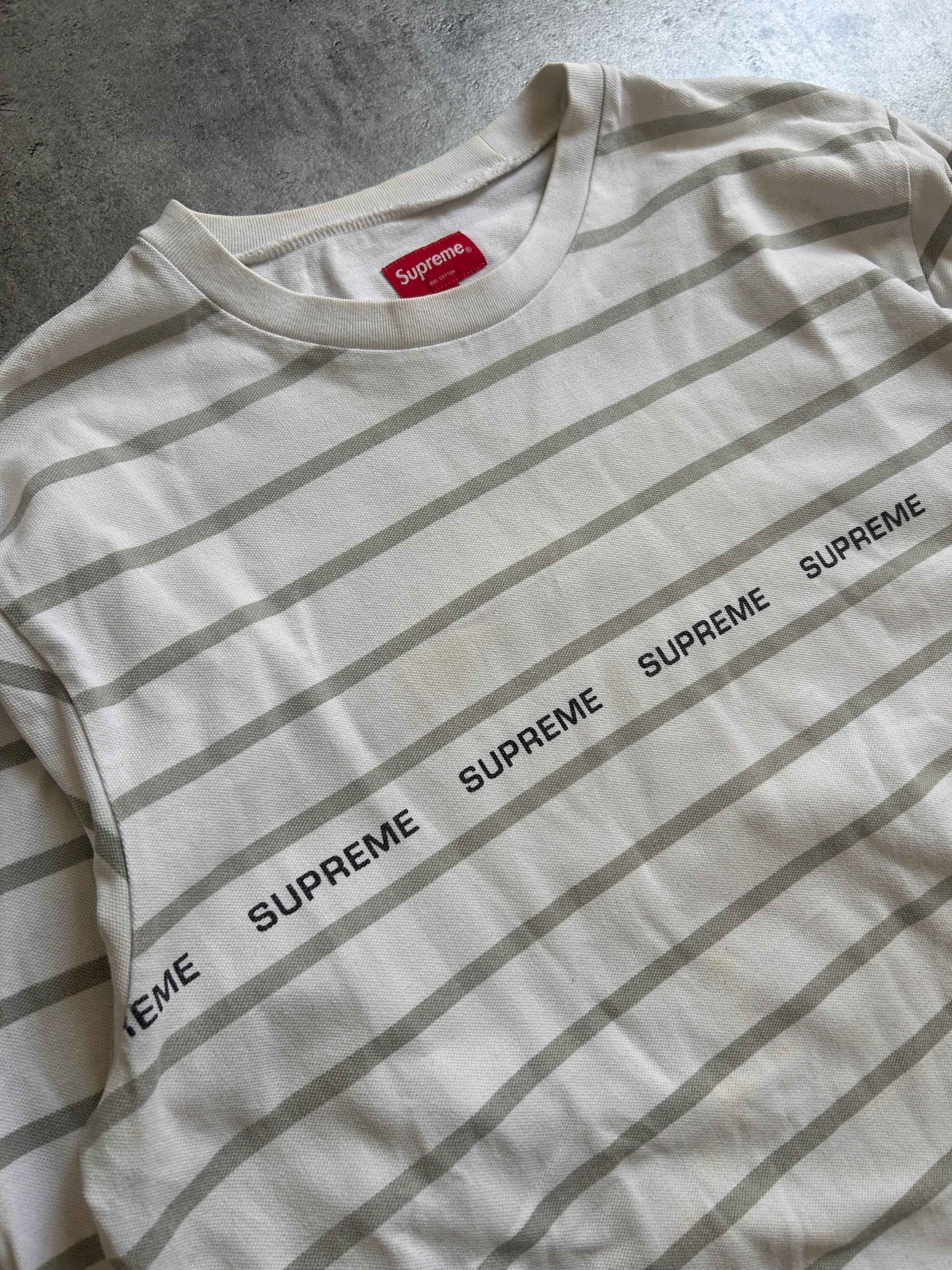 SUPREME PRINTED STRIPE LONGSLEEVE (L/XL)