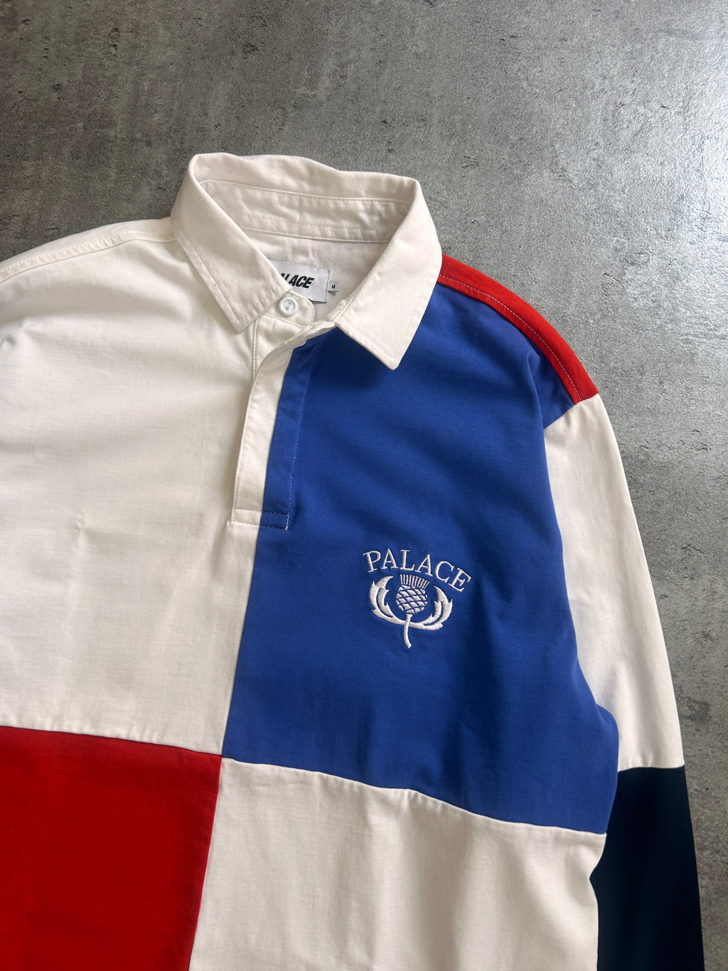 PALACE THISTLE LONGSLEEVE RUGBY POLO (M)