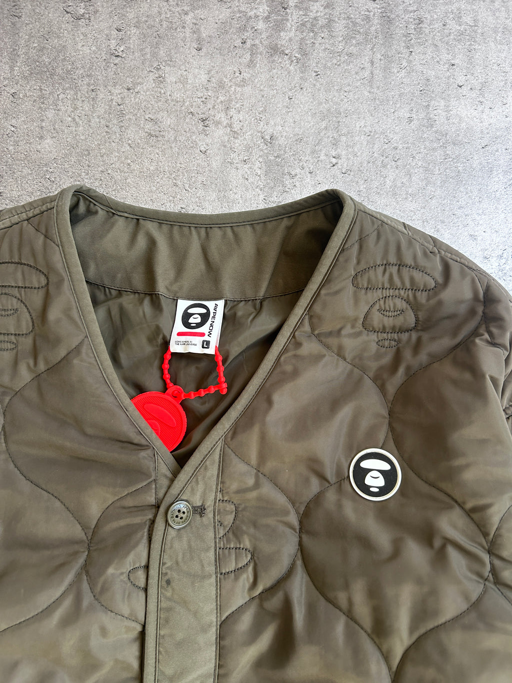 AAPE NOW QUILTED JACKET “KHAKI” (L)