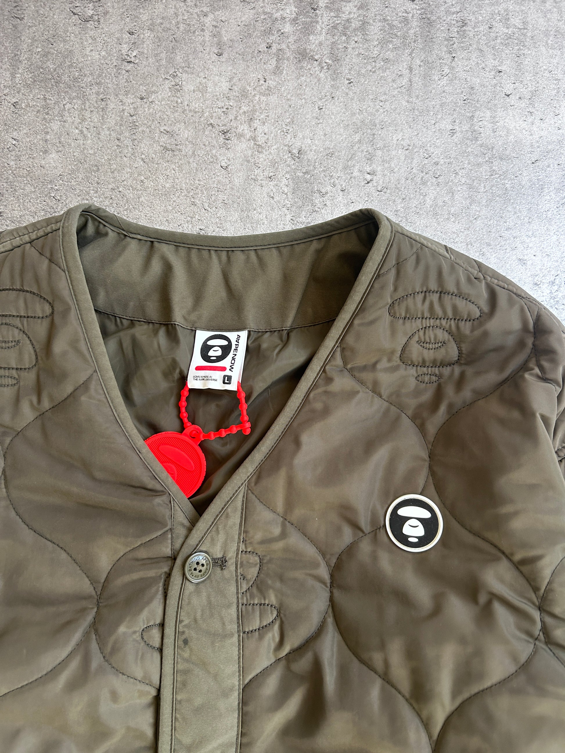 AAPE NOW QUILTED JACKET “KHAKI” (L)