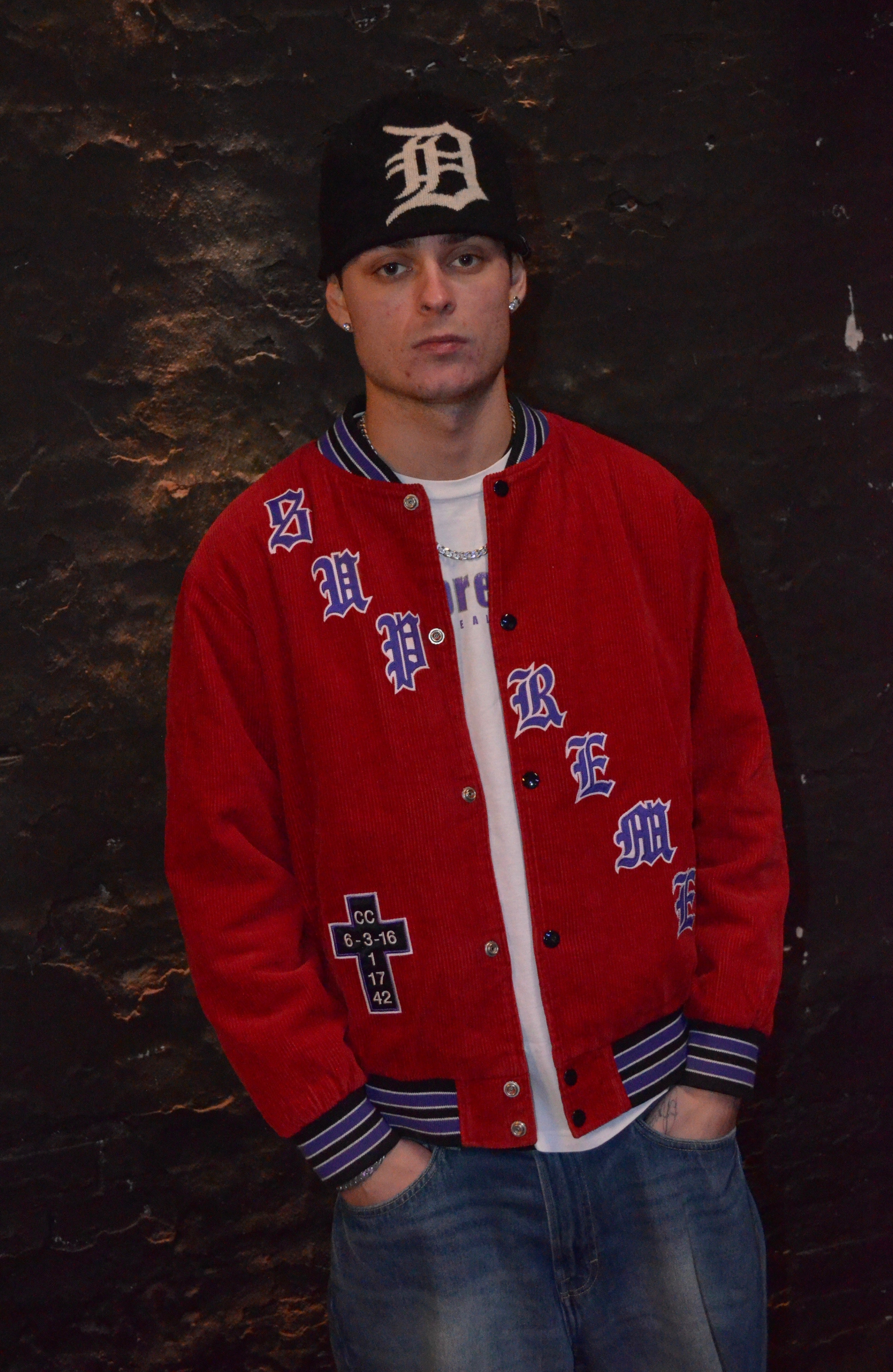Supreme Old English Corduroy Varsity Jacket