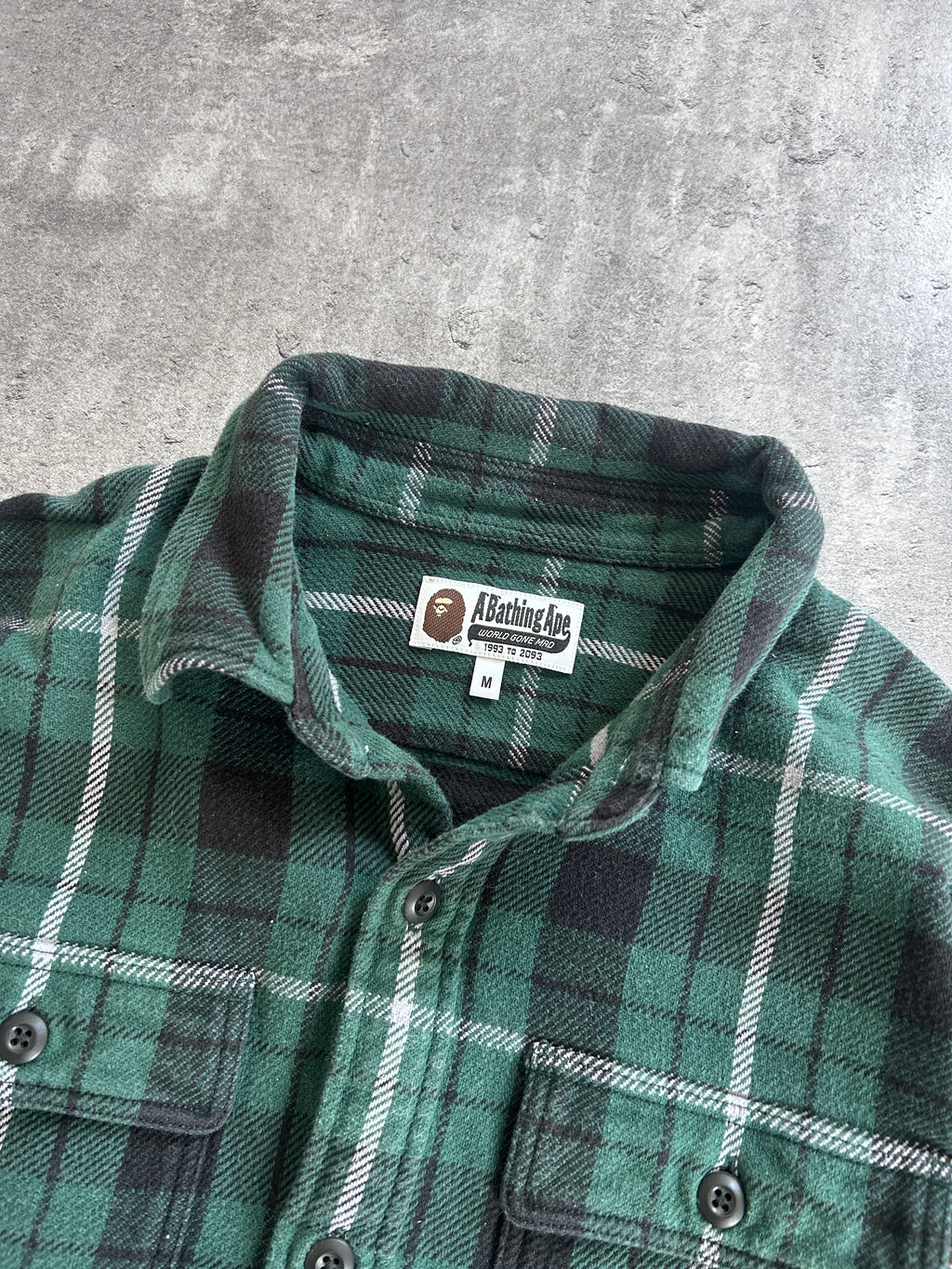 A BATHING APE SHARK FLANNEL (M)
