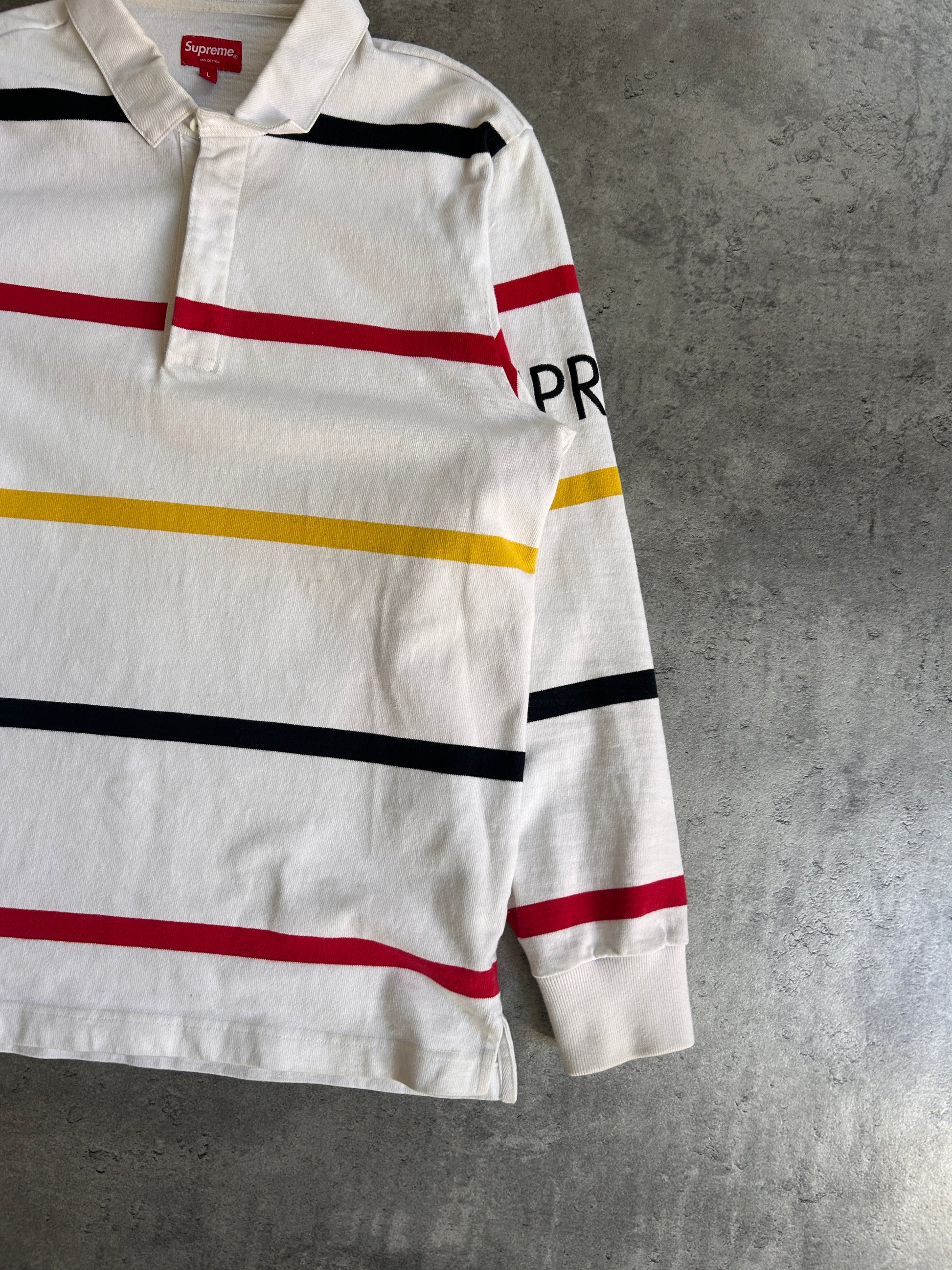 SUPREME STRIPED RUGBY POLO (L)