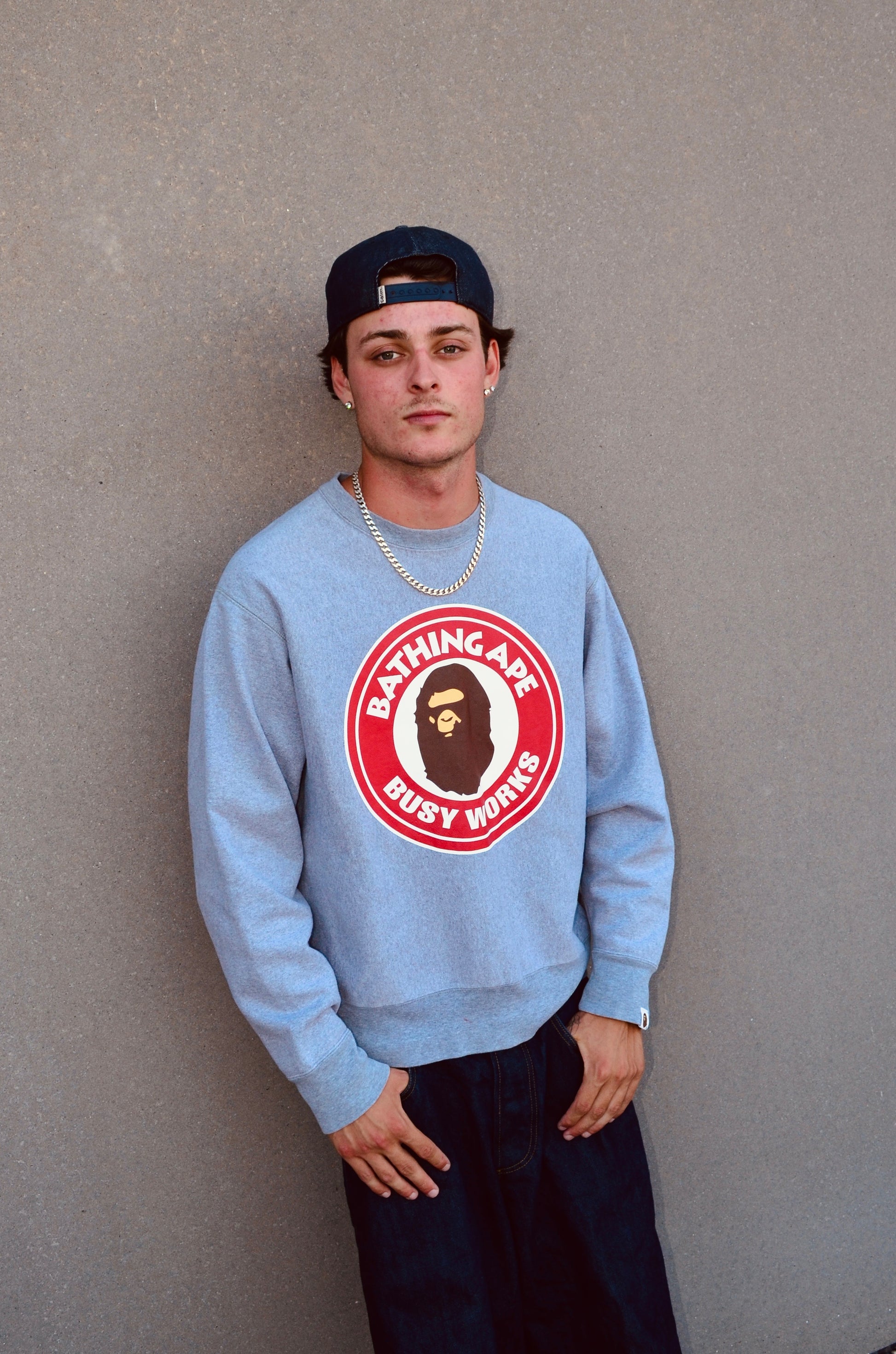BAPE CLASSIC BUSY WORKS CREWNECK (M)