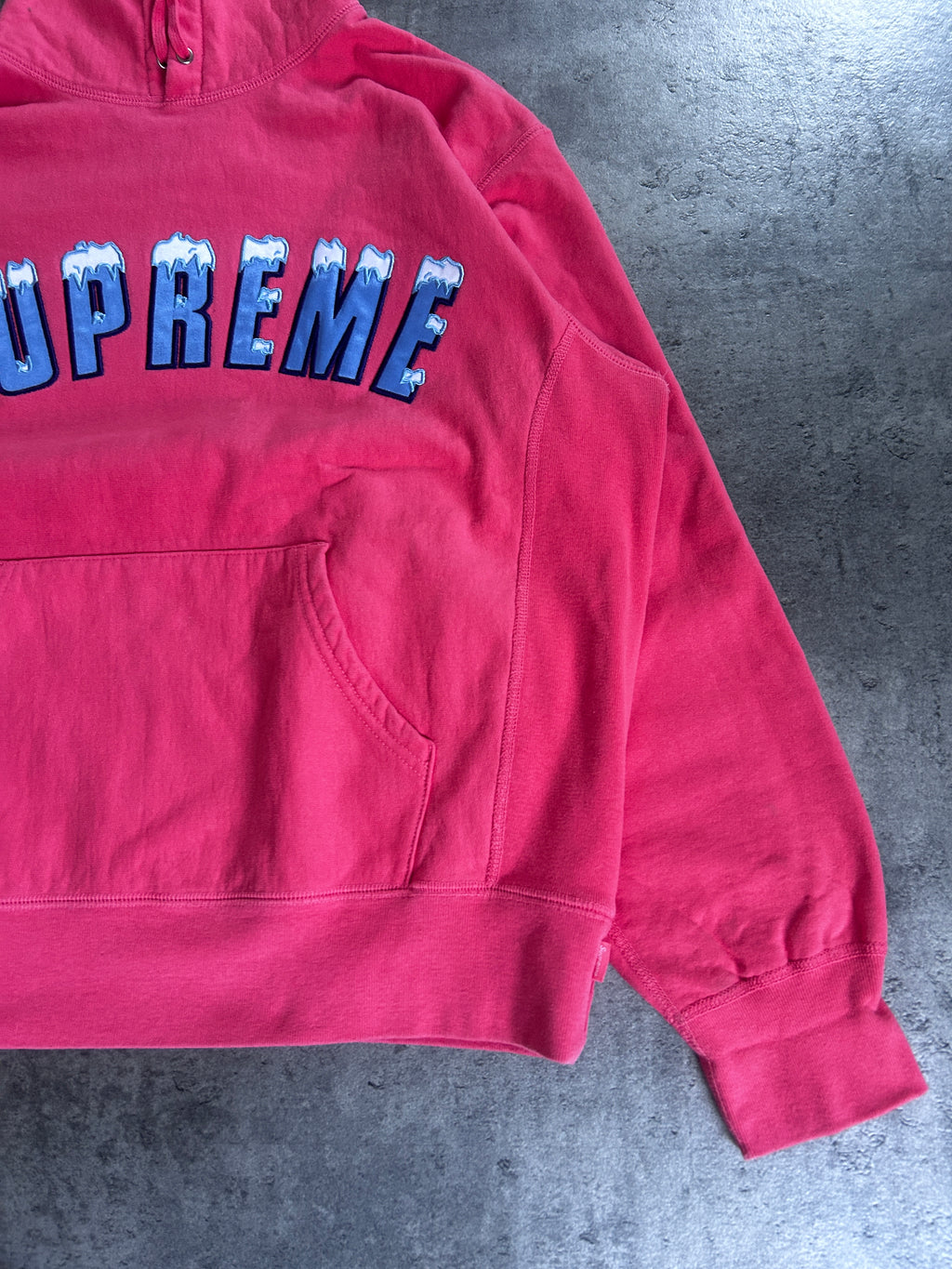 SUPREME ICE ARC HOODIE “BRIGHT CORAL” (M)