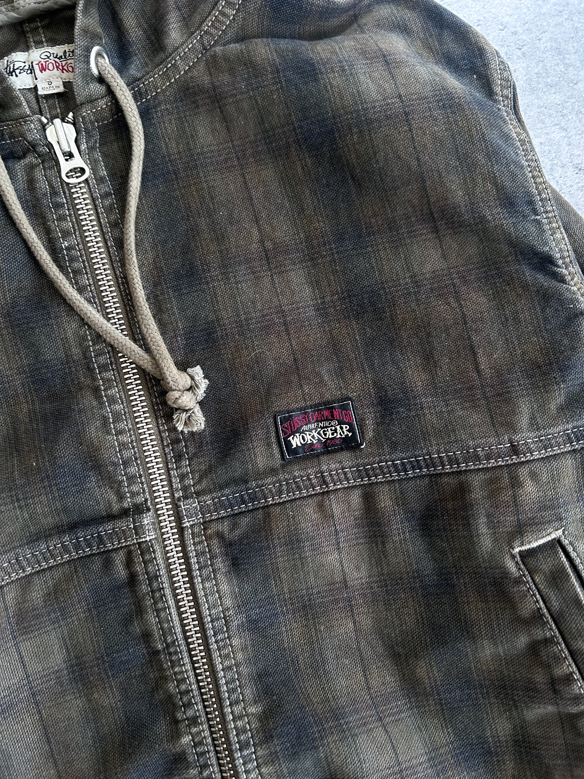 STÜSSY PLAID UNLINED WORK JACKET (S)
