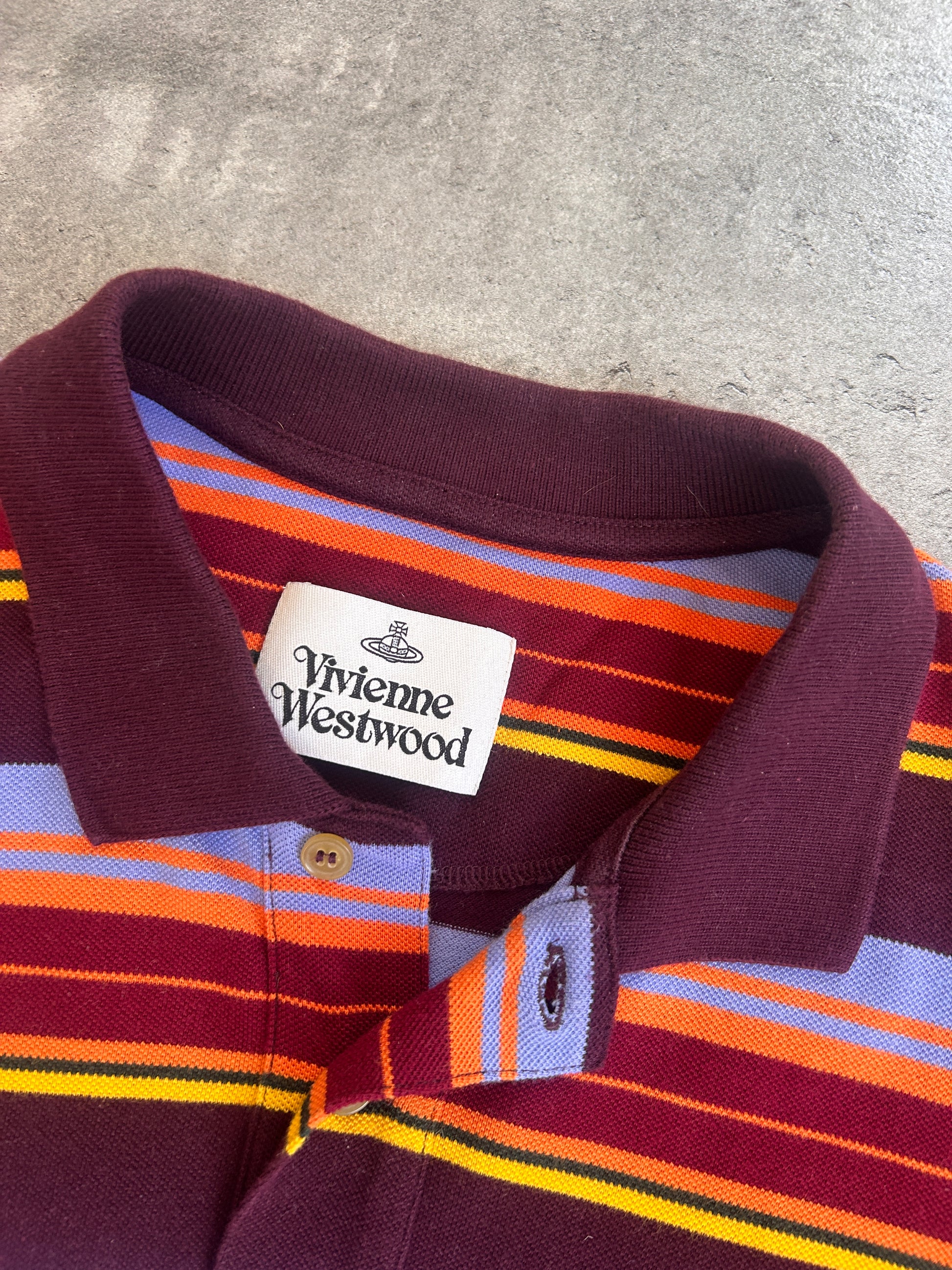 VIVIENNE WESTWOOD STRIPED POLO (M)