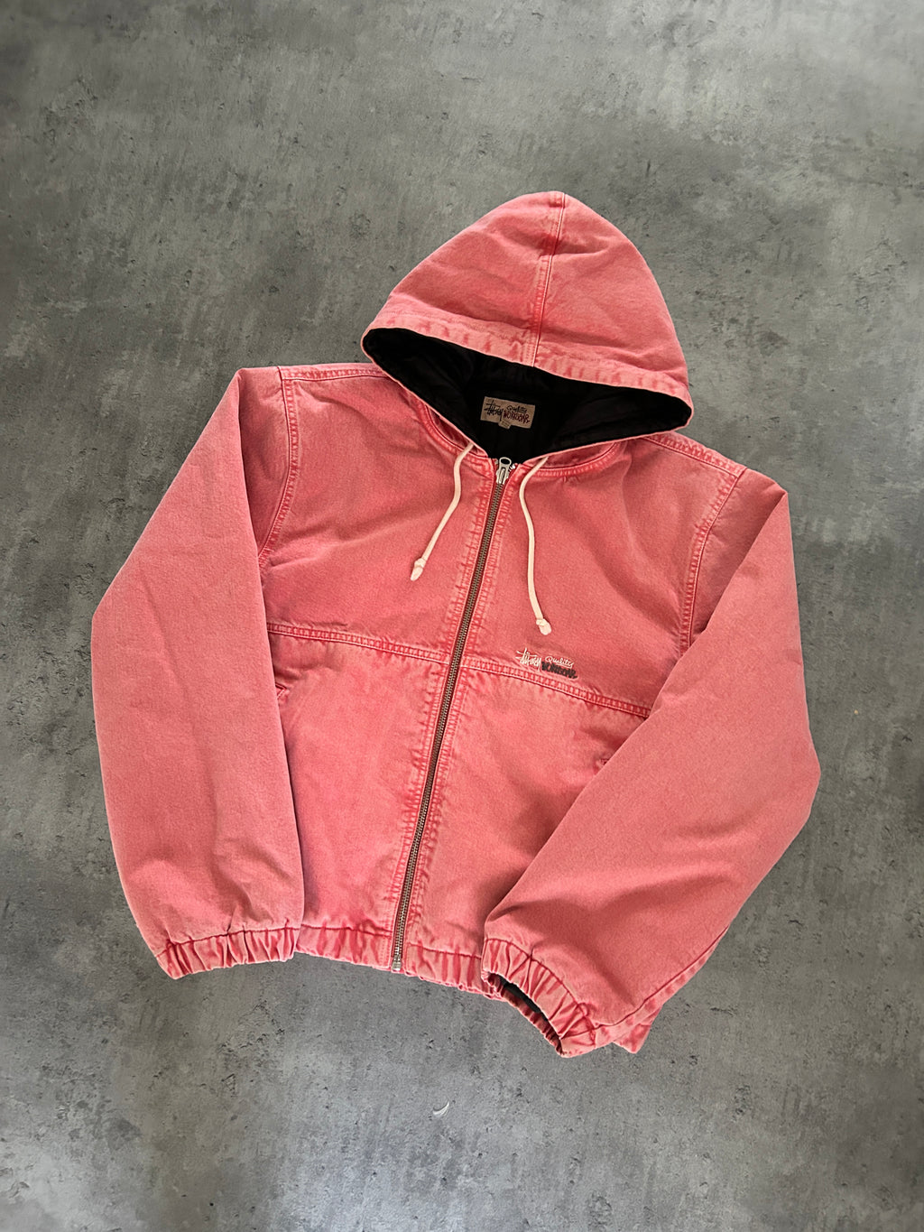 STÜSSY WORKGEAR PINK JAKKE (L)