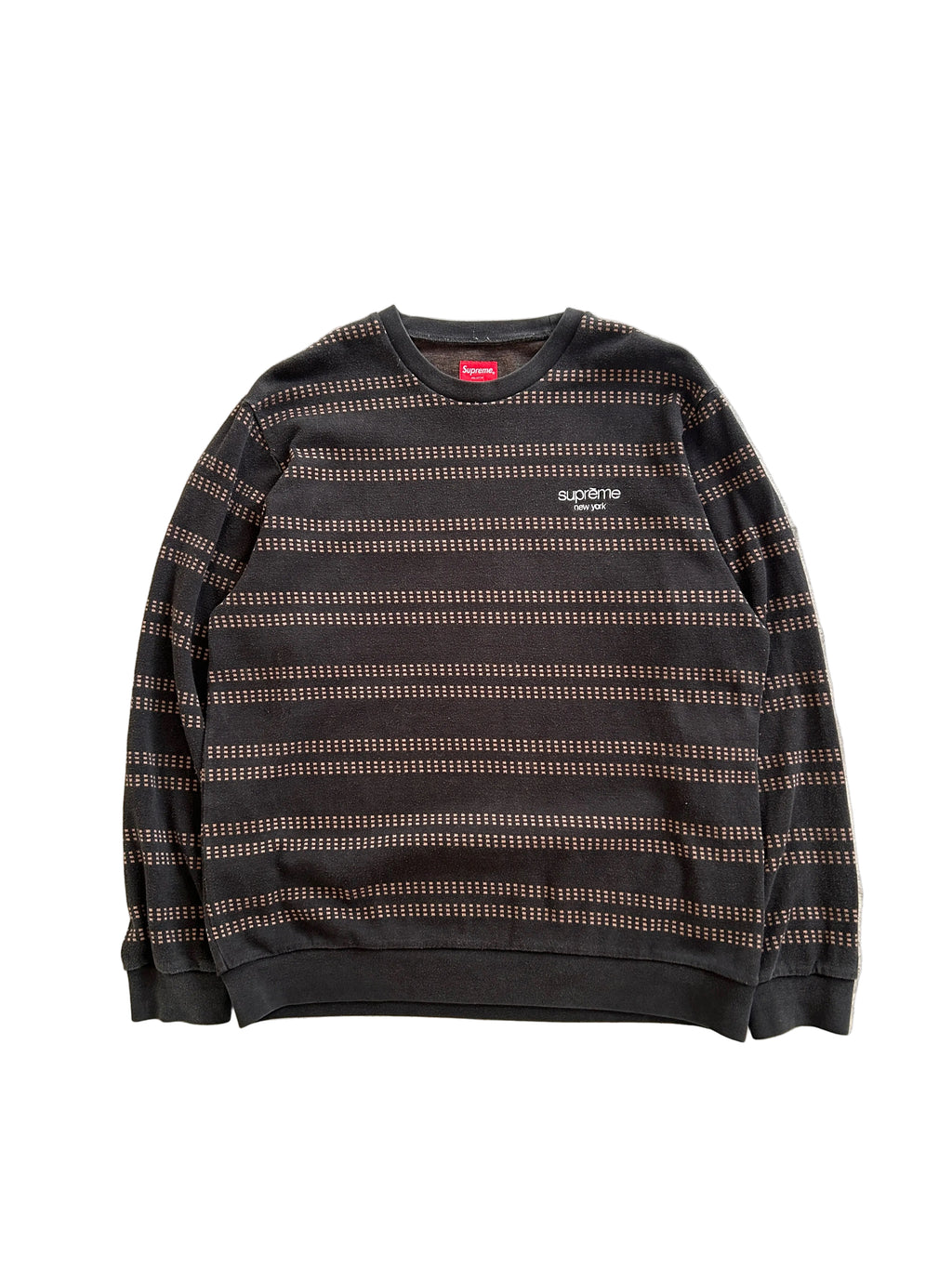 SUPREME DASH STRIPE CREWNECK (M/L)